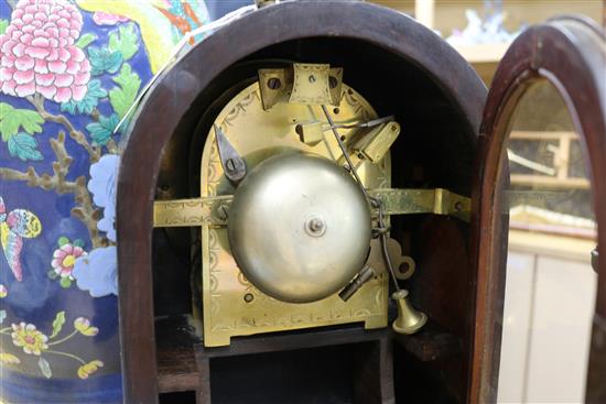 A Regency rosewood bracket clock, signed Barrauds, Cornhill, London